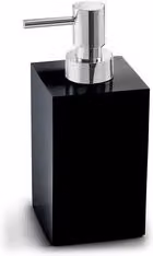 Dosapone da appoggio Gedy Sofia in ceramica nero L: 8,4 cm, P: 7,3 cm, H: 17,3 cm