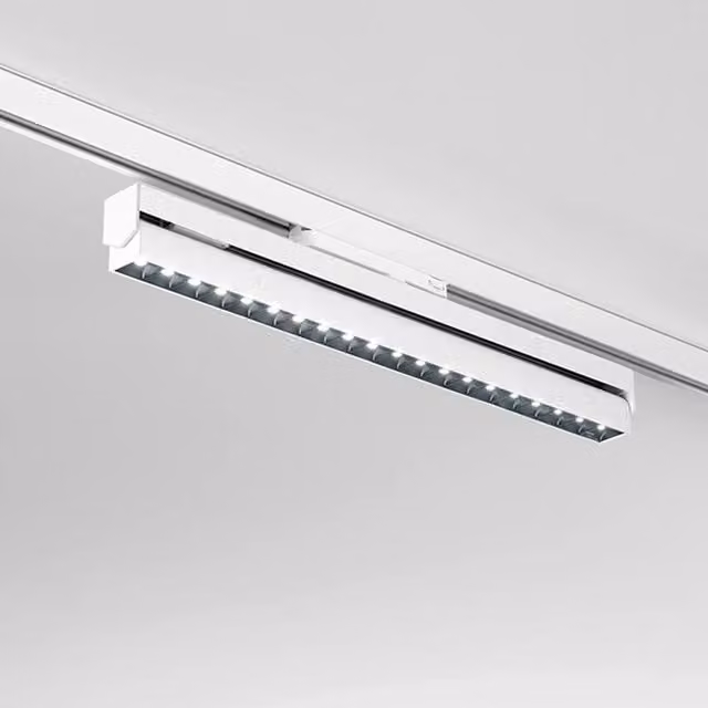 Plafoniera Per Binario Metallo Bianco Acrilico Led 30W 3000K