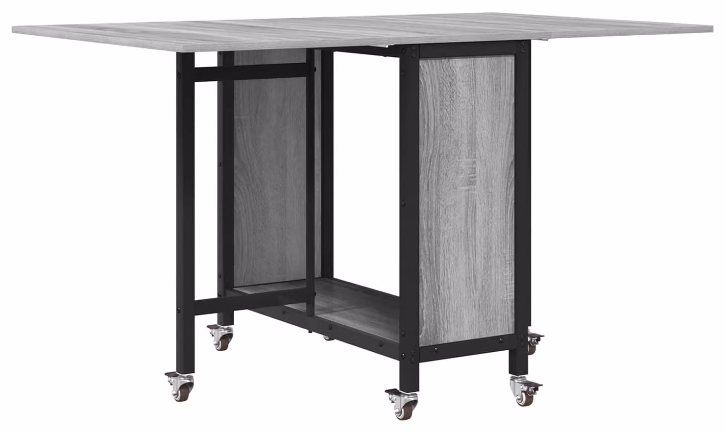 Tavolo da pranzo pieghevole con ruote 130 x 80 x 76,5 cm