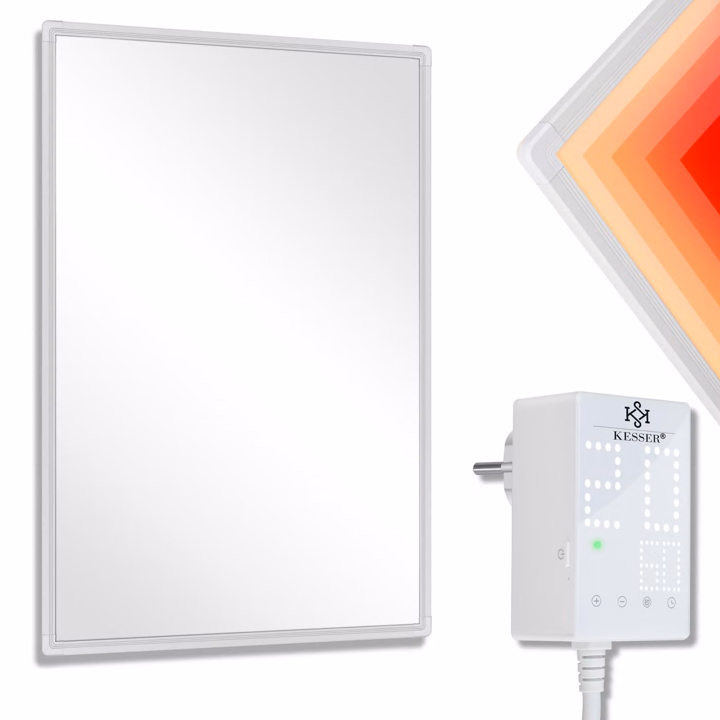 Riscaldatore a infrarossi KESSER® con termostato - Riscaldatore a infrarossi da parete - Riscaldatore elettrico IP44
