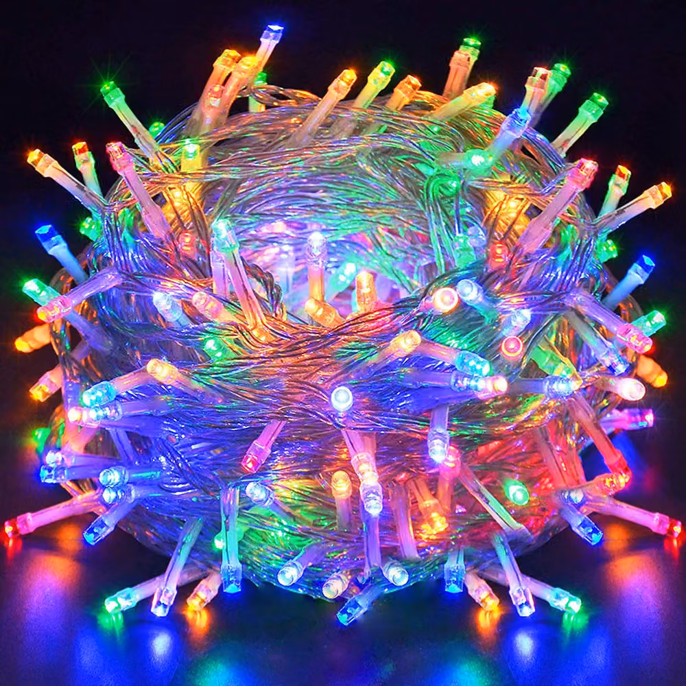 LED luci fiabesche 50m 50LEDs colorati 8 modalità di luce Indoor Garden Party Christmas Lighting Decorazione