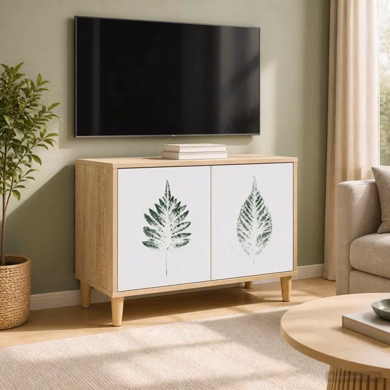 Mobile TV vidaXL HANAU in legno ingegnerizzato color Sonoma, L 69 x P 33 x H 50 cm
