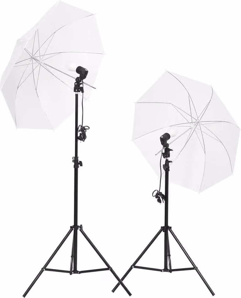 Kit per Studio Fotografico con Set Luci, Fondale e Riflettore