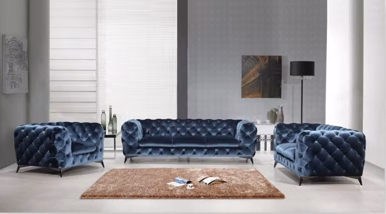 Design Chesterfield 3+2+1 Sofagarnitur Couch Polster Luxus Sofa Couchen