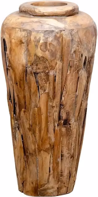 Vaso Decorativo-Fioriera 40x80 cm in Legno Massello di Teak