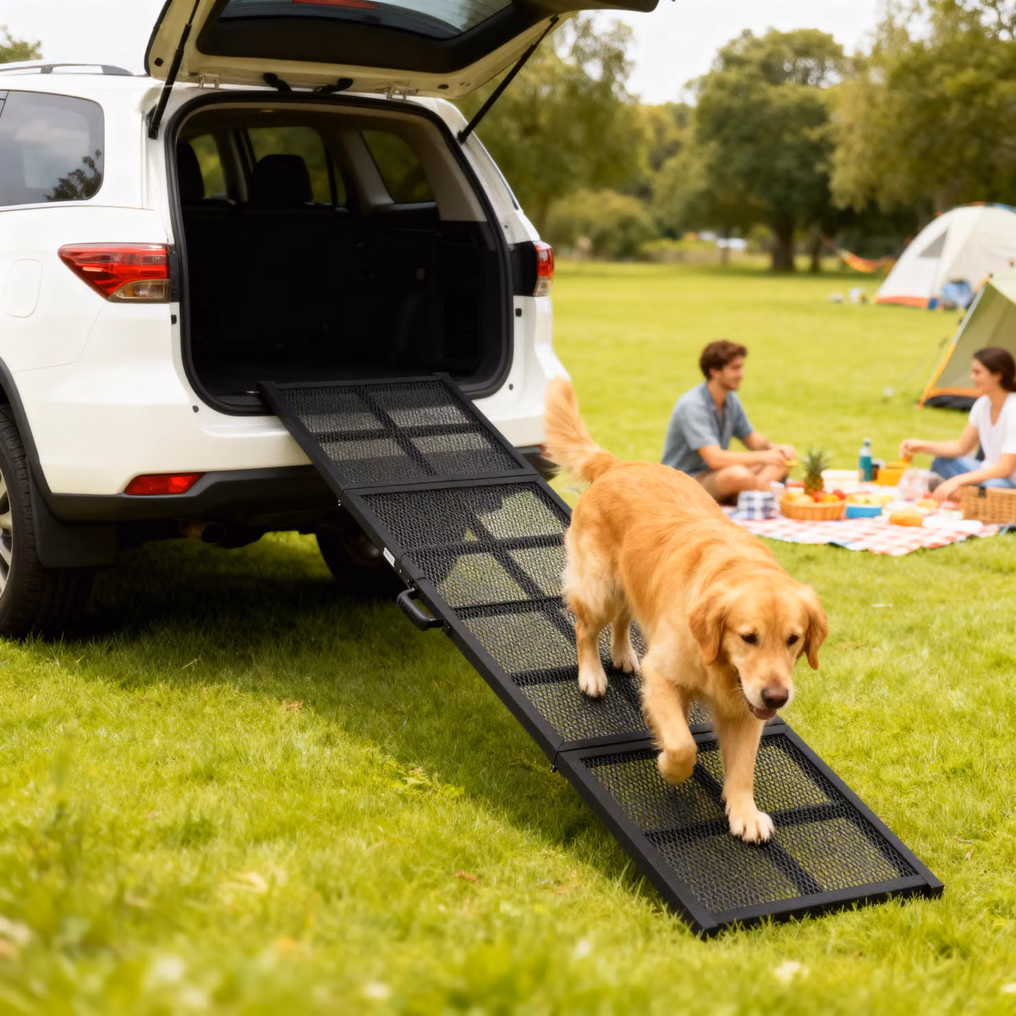 Rampa pieghevole antiscivolo per cani PawHut, nero, L 191 x P 50 x H 4 cm – 2