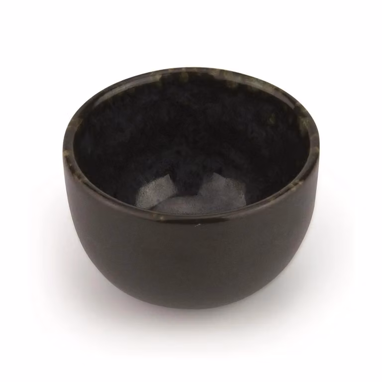 Copetta rotonda color nero con puntini blu Le Coq Phobos, diam. 6,5cm, 6 pezzi