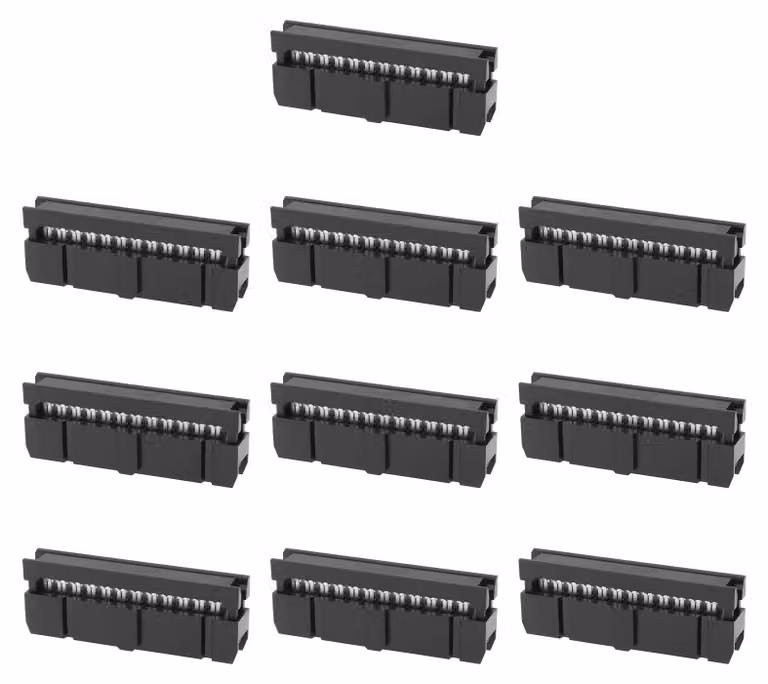 Zoccolo per connettore a 24 pin, passo 2,54 mm, confezione da 10 pezzi, 1A/250V AC