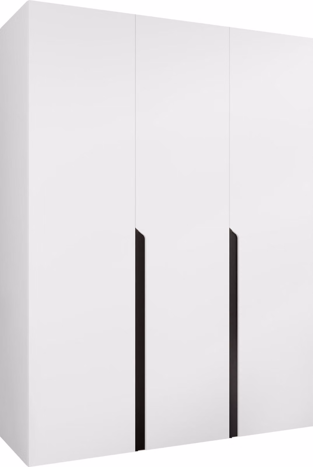 MIRJAN24 Armadio Mila 1 150, camera da letto, armadio, con tre ante a battente e due aste appendiabiti, moderno, armadio guardaroba (colore: bianco + nero)