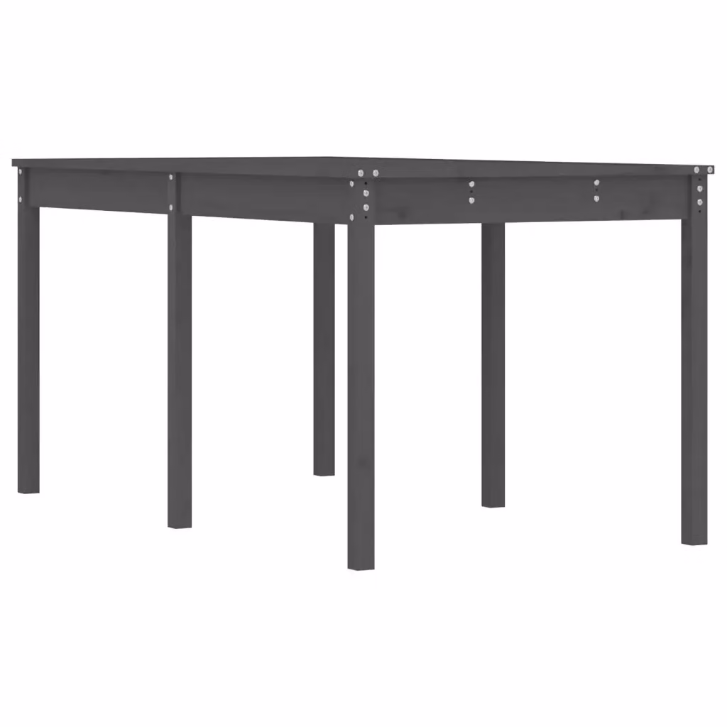 Tavolo da giardino rettangolare vidaXL in legno di pino grigio L: 159,5 cm, P: 82,5 cm, H: 76 cm – 2