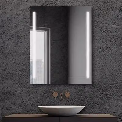 Specchio da bagno rettangolare Inbagno con LED laterali e installazione reversibile, L: 60 cm, H: 80 cm