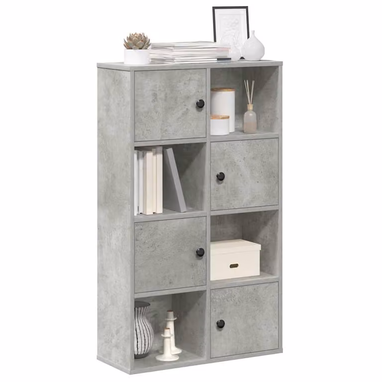 Libreria moderna vidaXL in legno e MDF Grigio, L 60 cm x P 24 cm x H 101,5 cm