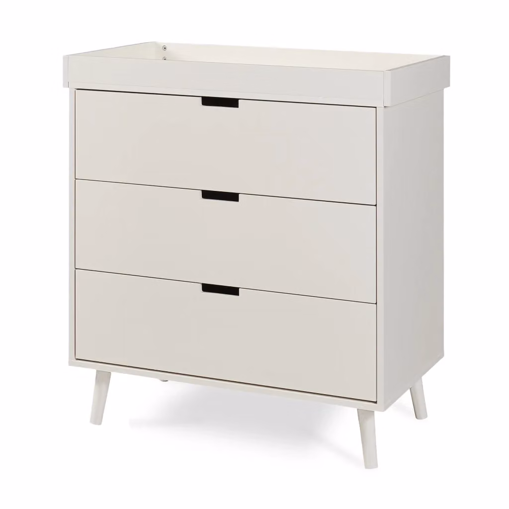 Cassettiera con piano fasciatoio rimovibile en.casa in stile scandinavo, Beige e Bianco, L: 92 cm, H: 84 cm, P: 50 cm – 2