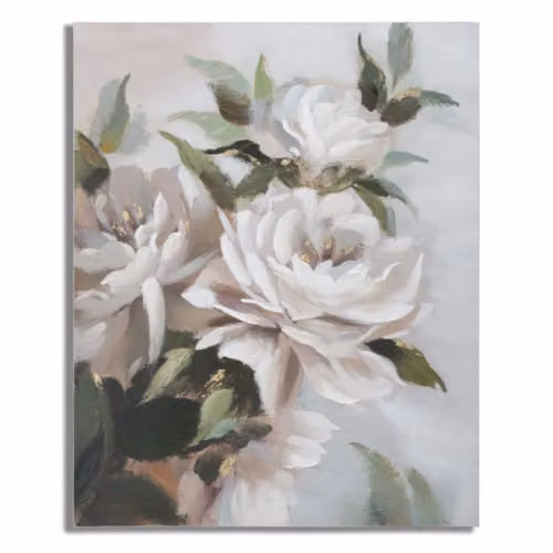 Quadri Moderni DIPINTO SU TELA FLOWER&LEAF CM 100X3,7X80 Mauro Ferretti