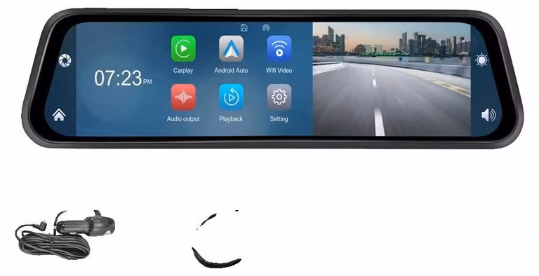 Auto-Monitor, registrazione duale in alta definizione, connettività wireless, monitor da 30,48 cm