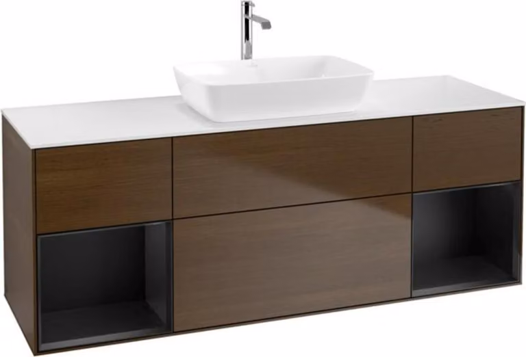 V&B mobile lavabo a parete Finion 160cm, Pl wh. m, Reg bla m Lac, wal ven
