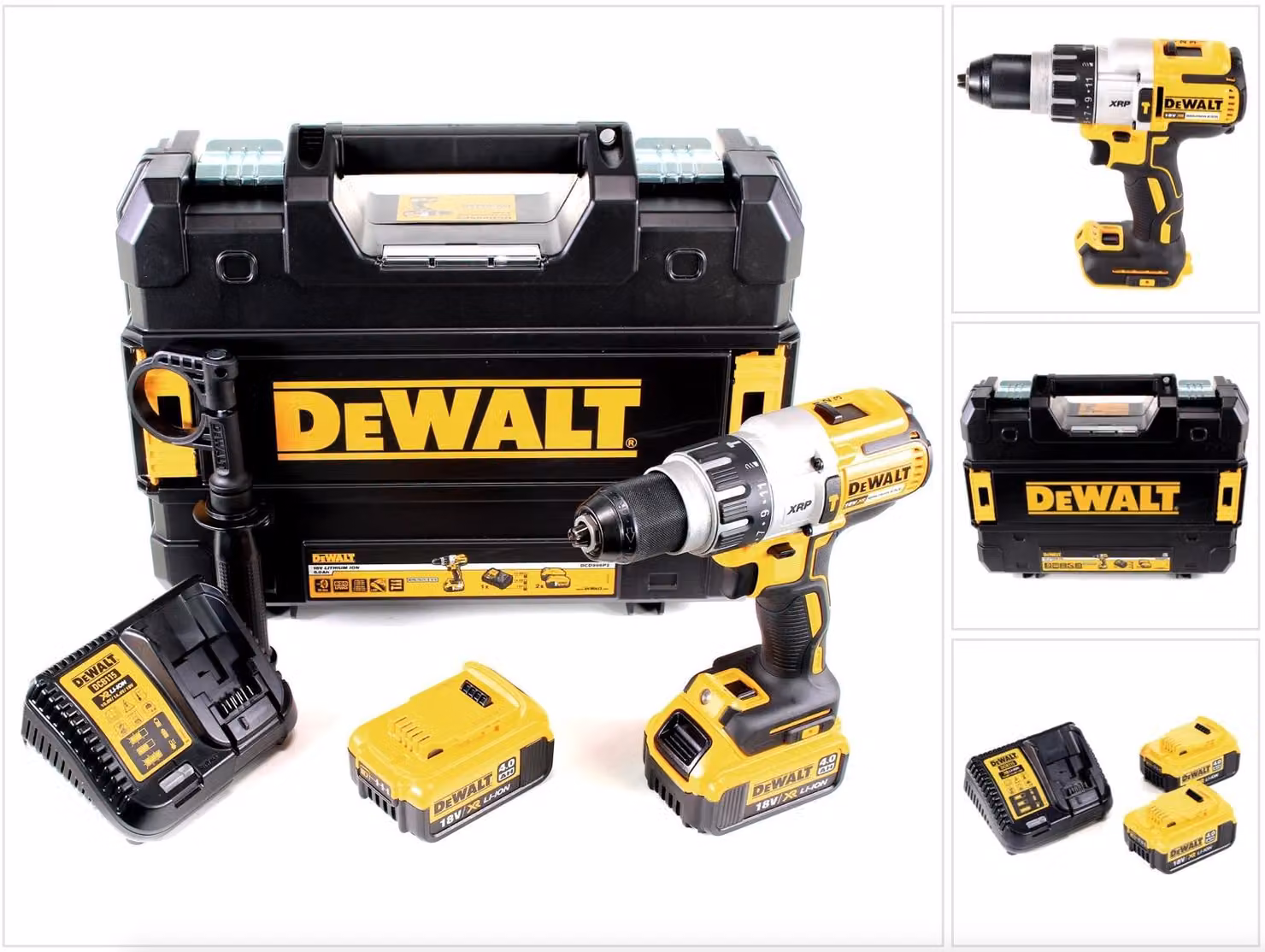 DeWalt DCD 996 M2 18 V Trapano avvitatore a percussione a batteria in valigetta TSTAK + 2x Batterie 4,0 Ah + Caricatore