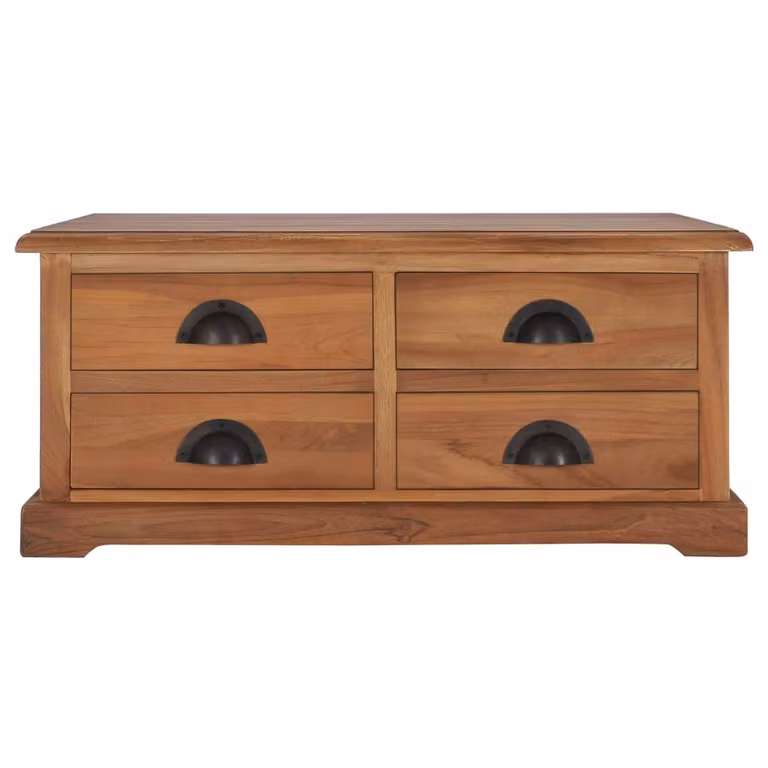 Tavolino da Salotto 68x68x30 cm in Legno Massello di Teak
