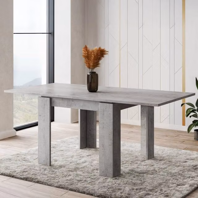 Tavolo allungabile Popoli DMORA Grigio Cemento L: 180 cm, P: 90 cm, H: 78 cm – 1