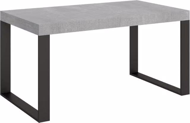 Tavolo da pranzo allungabile moderno GIORDANOSHOP in finitura cemento grigio L: 160-264 cm, P: 90 cm, H: 77 cm