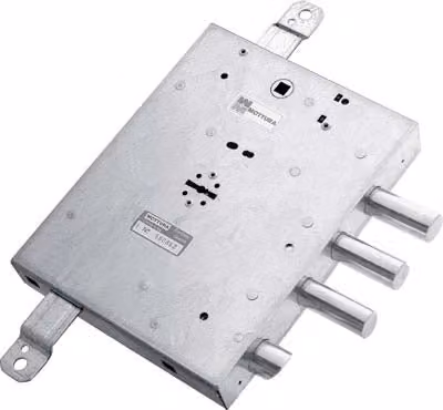 Serratura in metallo da applicare Mottura 89R571 DM M4 Tripla con cilindro, colore argento