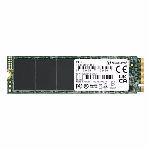 Transcend SSD 2TB M.2 MTE115S (M.2 2280) PCIe Gen3 x4 NVMe