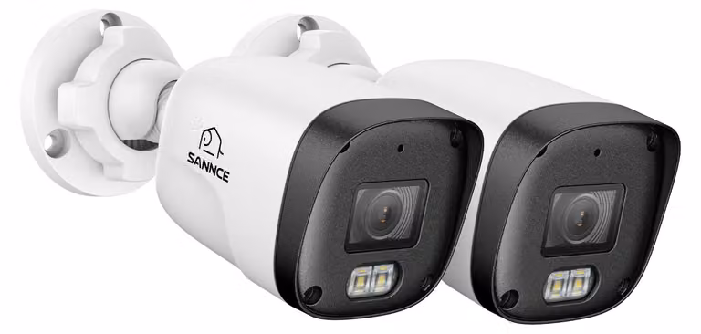 Telecamera di sicurezza esterna - Visione notturna a colori 2K - Risoluzione 3 MP - Impermeabile IP67 - Connessione Ethernet cablata