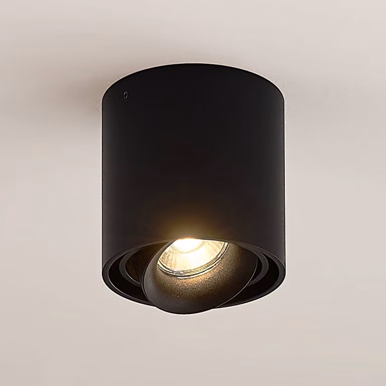 Faretto a soffitto Walza Arcchio, dimmerabile, Nero, Corridoio, Alluminio, Moderno, Plafoniera
