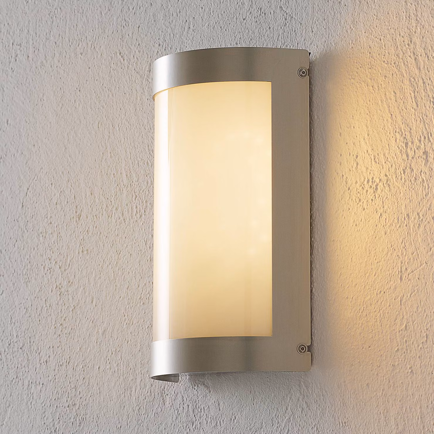 CMD Lampada LED con sensore Aqua Marco, acciaio inox AQUA MARCO, Alluminio / Grigio / Zincato, Acciaio Inox, Moderno