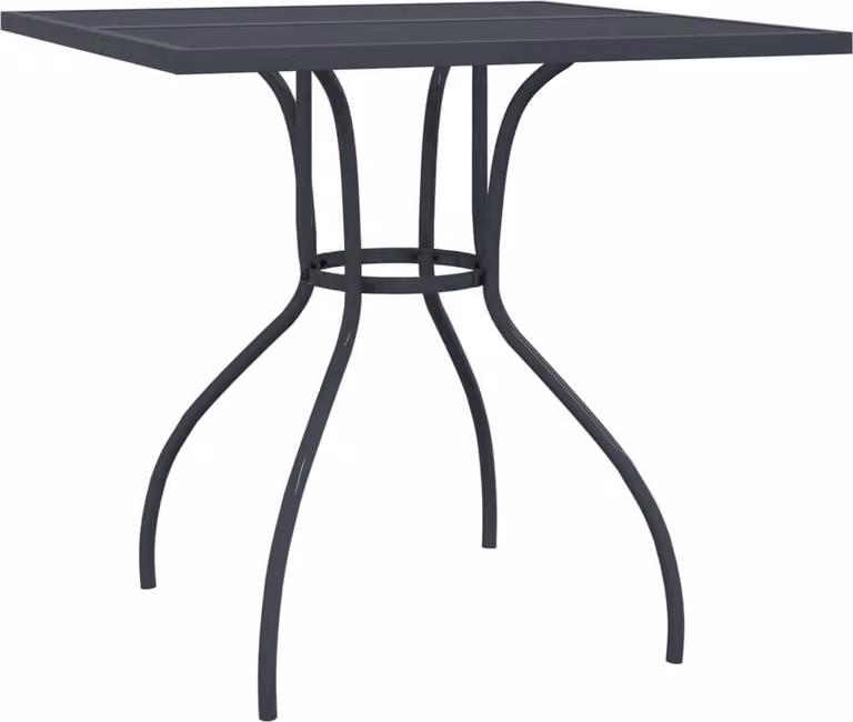 Tavolo da Giardino Antracite 80x80x72,5 cm Rete d'Acciaio
