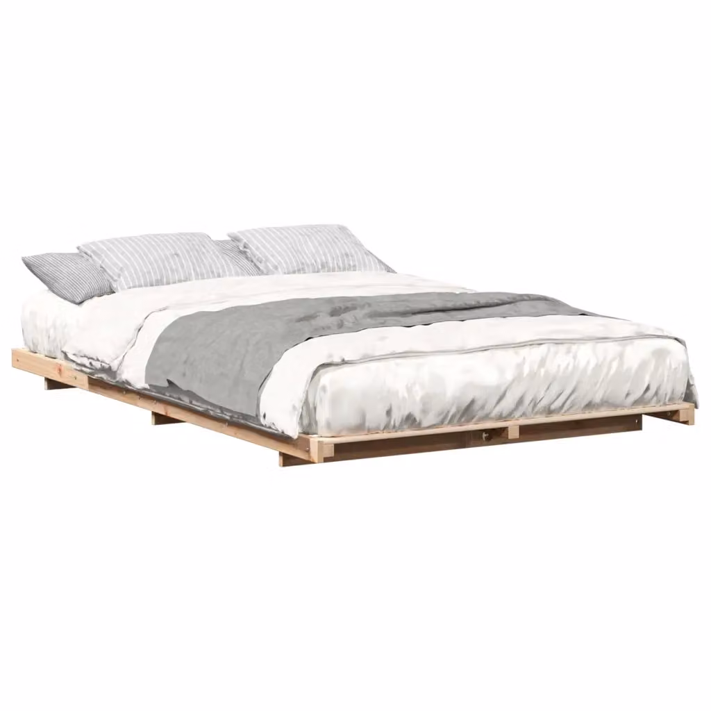 Struttura del letto vidaXL in pino massello marrone L: 135 cm, P: 190 cm, H: 220 cm – 2