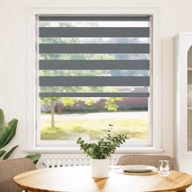 vidaXL Tenda a Rullo Zebra Larghezza Tessuto 110,9 cm Poliestere