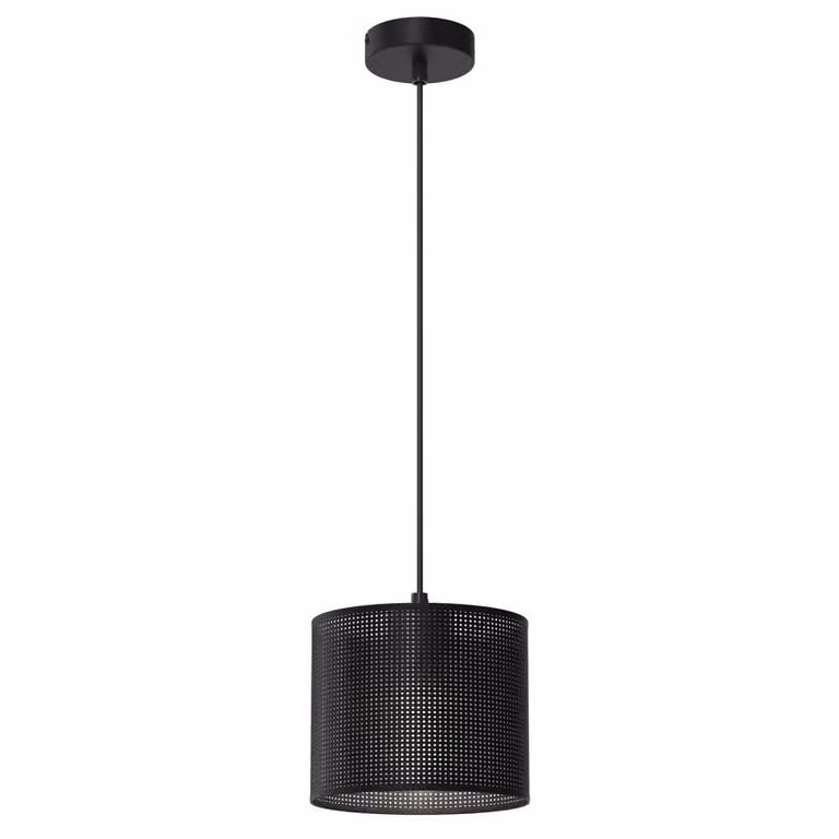 Lampada a sospensione con paralume in rete nera Ø18cm 1xE27 15W Luminex
