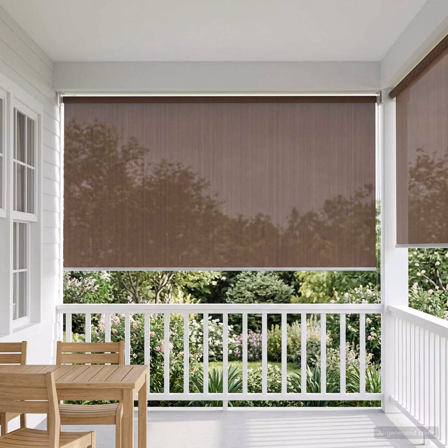 vidaXL Tenda a Rullo Esterno Blocco UV 90% Tortora 200 x 230 cm HDPE