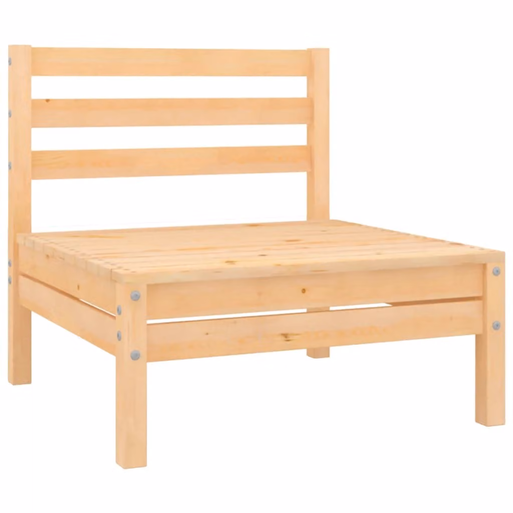Divani Centrali da Giardino 4 pz in Legno Massello di Pino