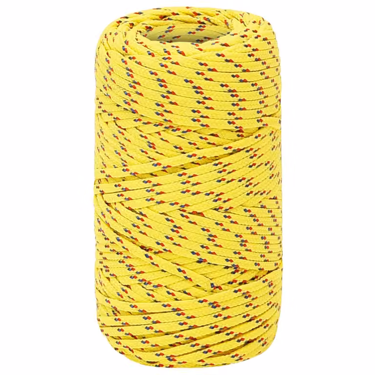 vidaXL Corda multiuso in plastica gialla da 2 mm con 500 m di lunghezza e carico massimo di 27 kg
