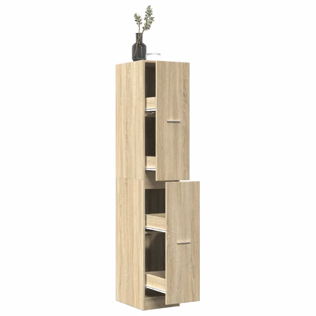 Armadietto da farmacia a parete vidaXL in Rovere Sonoma, L: 30 cm, P: 41 cm, H: 174,5 cm