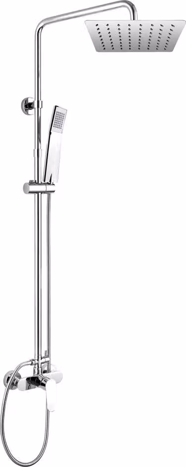 Mereo Viana Rubinetto per doccia con piatto doccia angolare sottile, acciaio inox - CBE60104SD