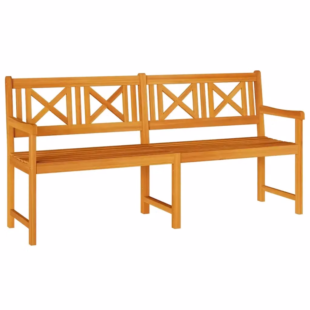 Panchina da esterno vidaXL in legno di acacia massello marrone con braccioli L/P/H: 180 x 56 x 90 cm – 2