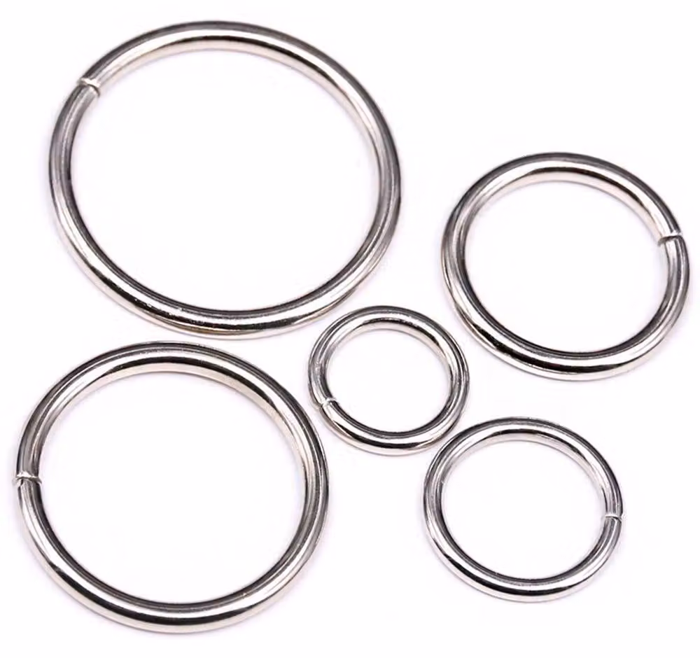 O-ring in metallo, confezione da 50 pezzi, varie dimensioni da 15 a 38 mm, per progetti fai-da-te e accessori