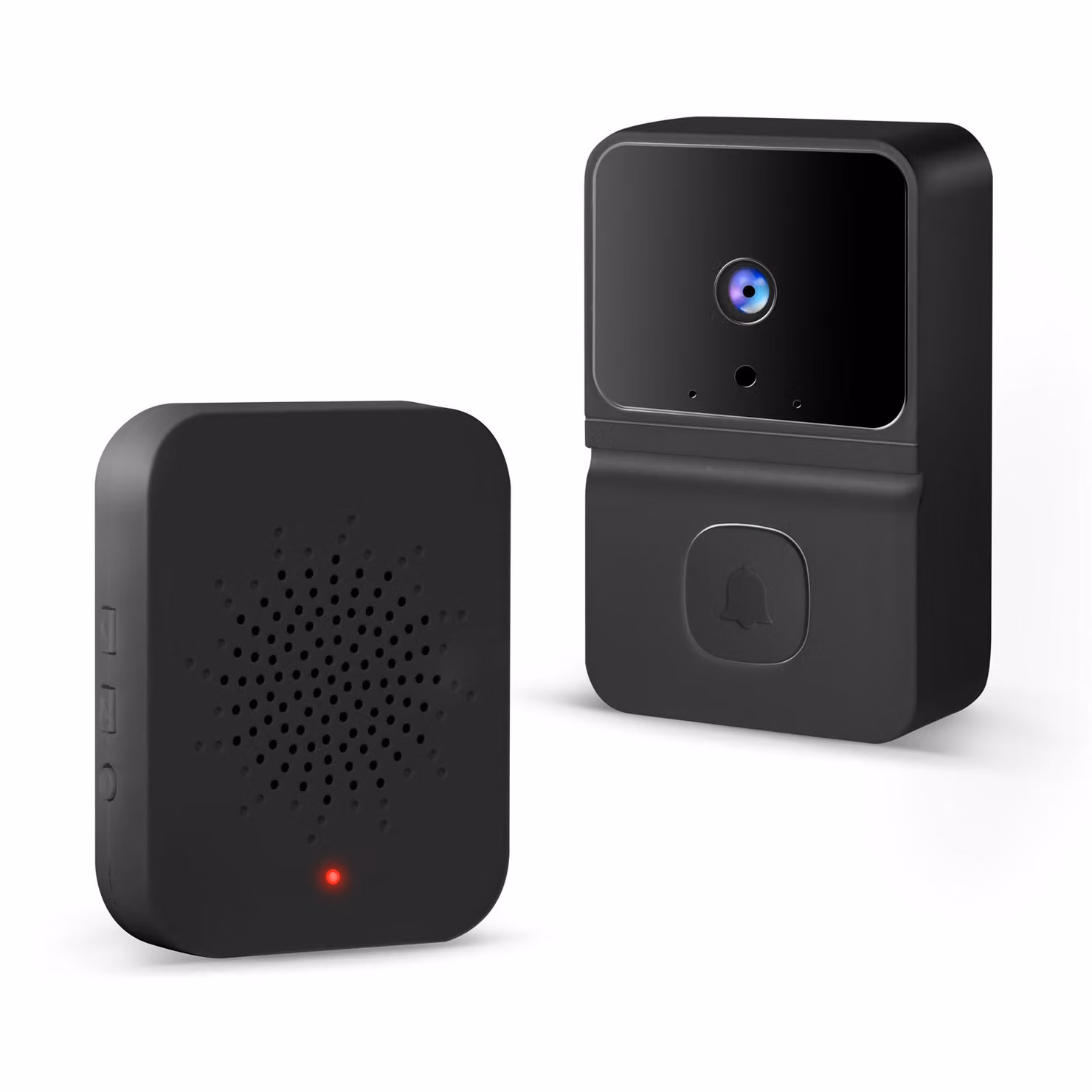 Kit videocitofonico intelligente - Wi-Fi, con batteria - HD - Nero