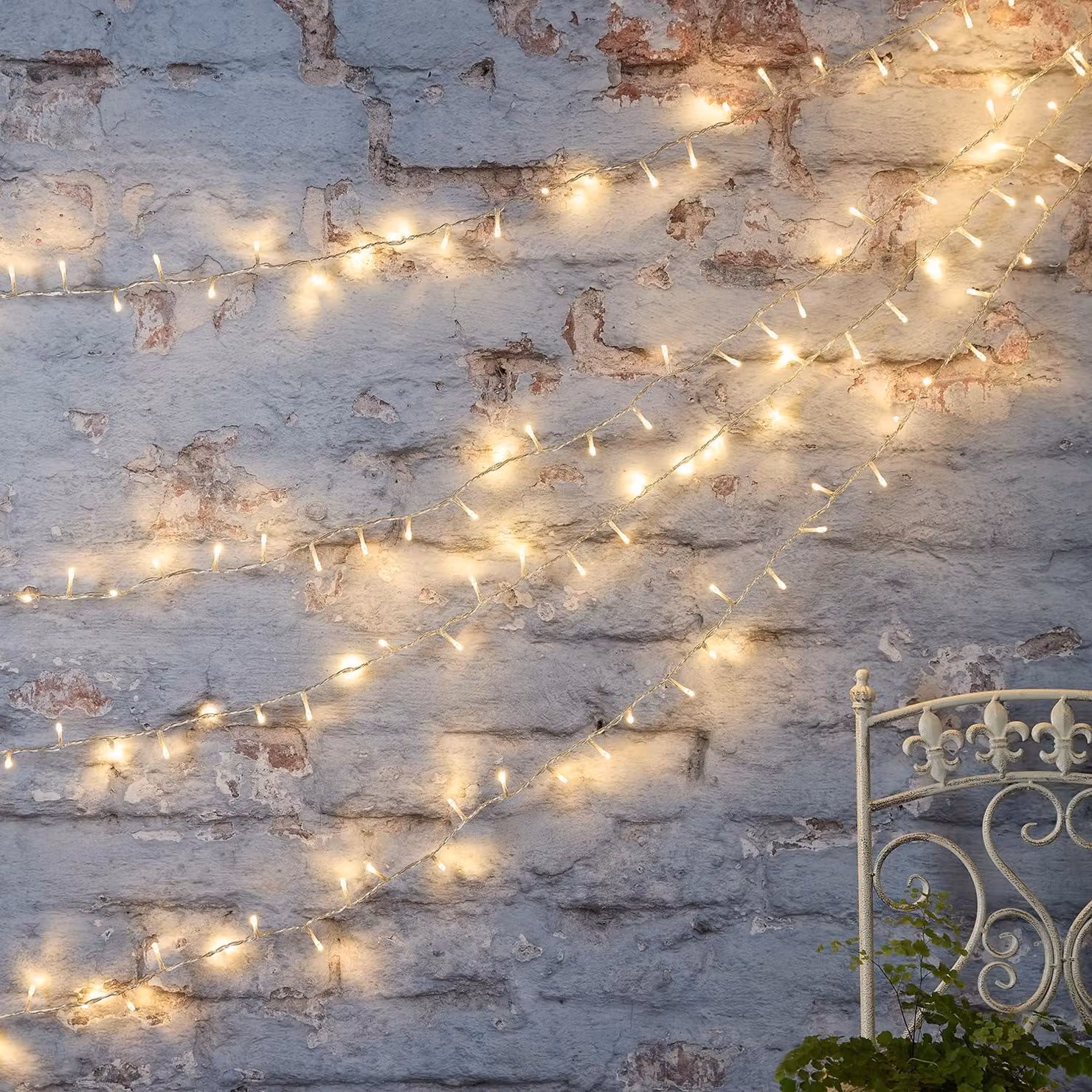 Catena luminosa a LED, 800 LED, 45 metri, luce bianco caldo/bianco freddo, timer, grado di protezione IP44