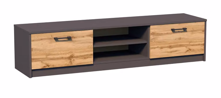 Tavolino per TV SILVIO 1 – grafite / rovere wotan