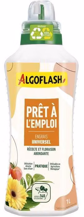 Fertilizzante universale, ALGOFLASH Naturasol, pronto all’uso, 1 L, UAB
