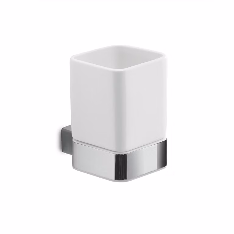 Portaspazzolini da muro in acciaio inox, alluminio e Cromall SG10 Gedy serie SPLUGA Cromato