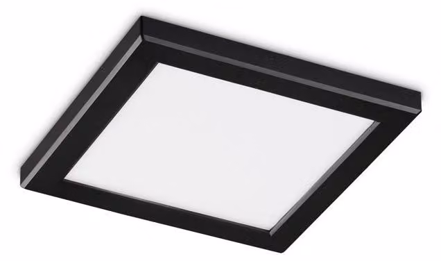 Plafoniera Moderna Aura Materie Plastiche Nero Led 20W 3000K