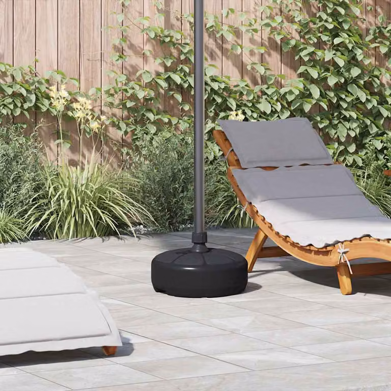 Base per ombrellone vidaXL riempibile con sabbia o acqua, colore nero
