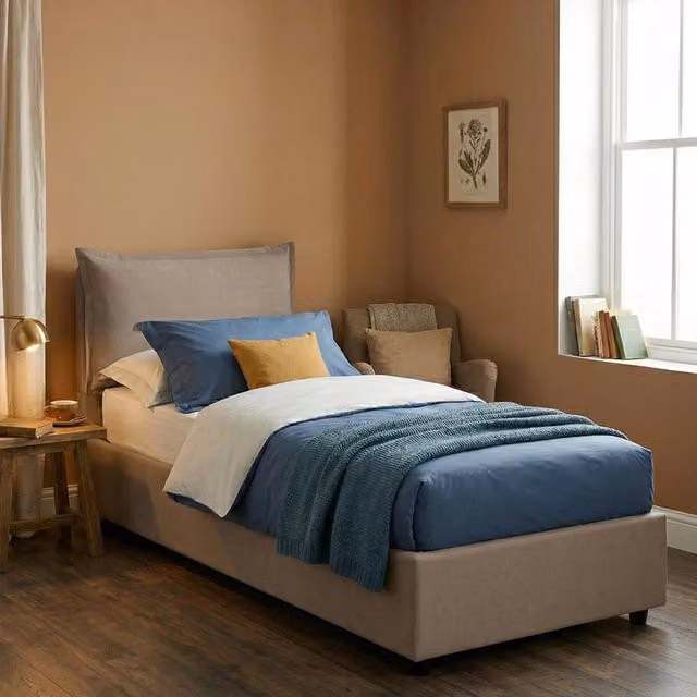 Alistair, Letto Singolo Contenitore Made in Italy, Grigio Tortora