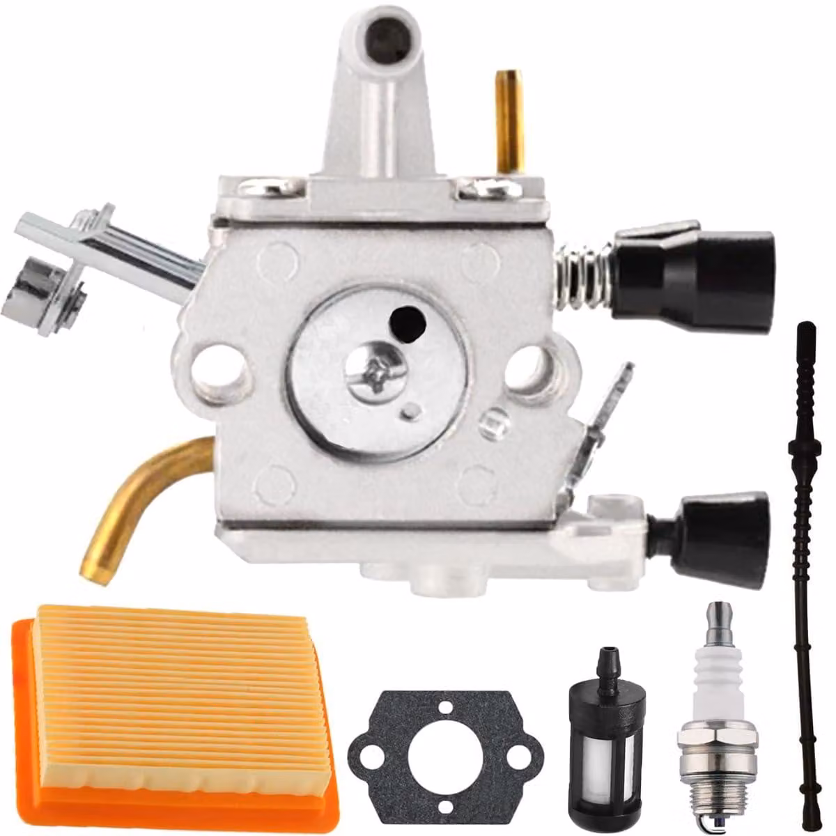 Carburatore per STIHL FS400, FS450, FS480, SP400, SP450 - include filtro dell'aria e candela - WA-NL-1097