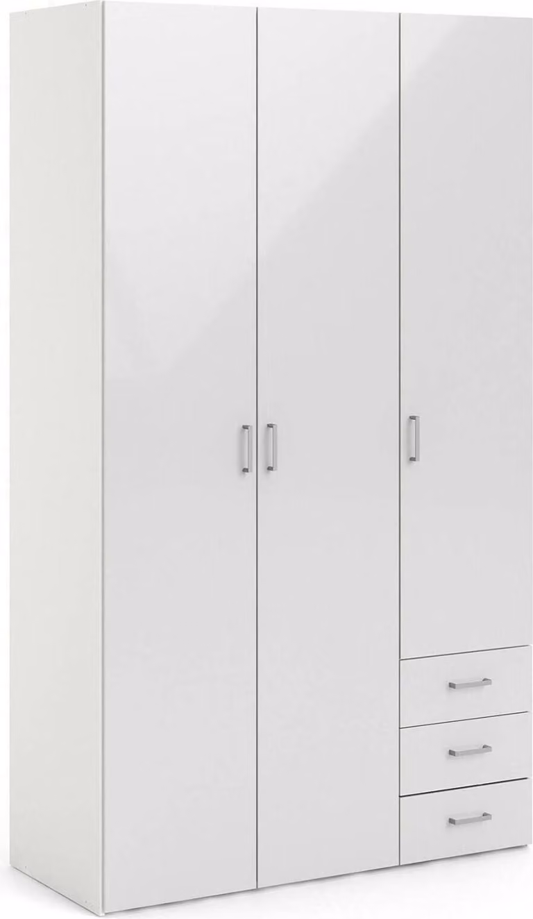 Armadio Space 70409 bianco/bianco lucido